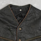MEN'S VINTAGE 1990S LEATHER VEST JACKET - MEDIUM