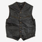 MEN'S VINTAGE 1990S LEATHER VEST JACKET - MEDIUM