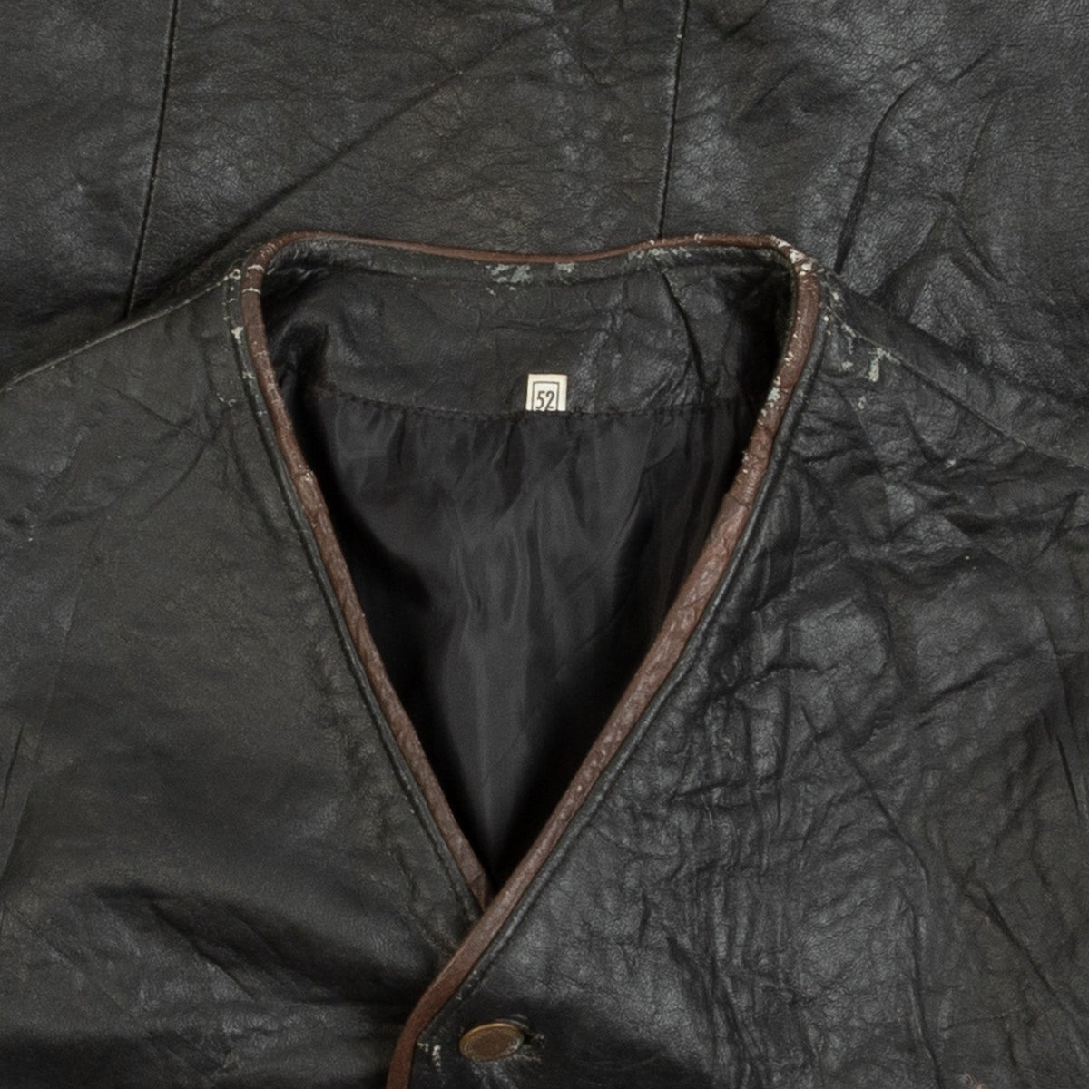 MEN'S VINTAGE 1990S LEATHER VEST JACKET - MEDIUM