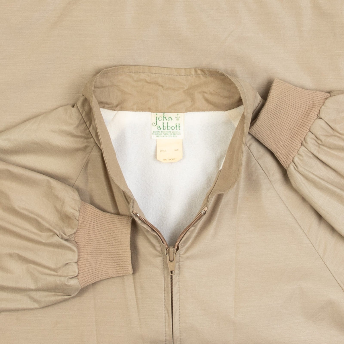 MEN'S VINTAGE 1980S FULL ZIP HARRINGTON JACKET - MEDIUM