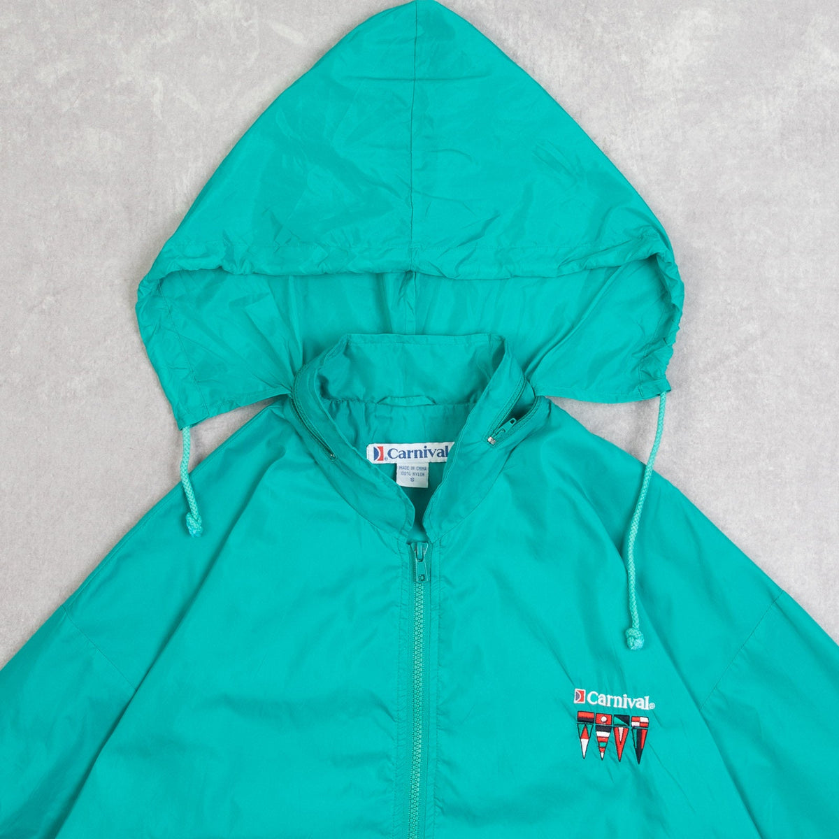 MEN'S VINTAGE 1990S CARNIVAL LIGHTWEIGHT WINDBREAKER JACKET - SMALL