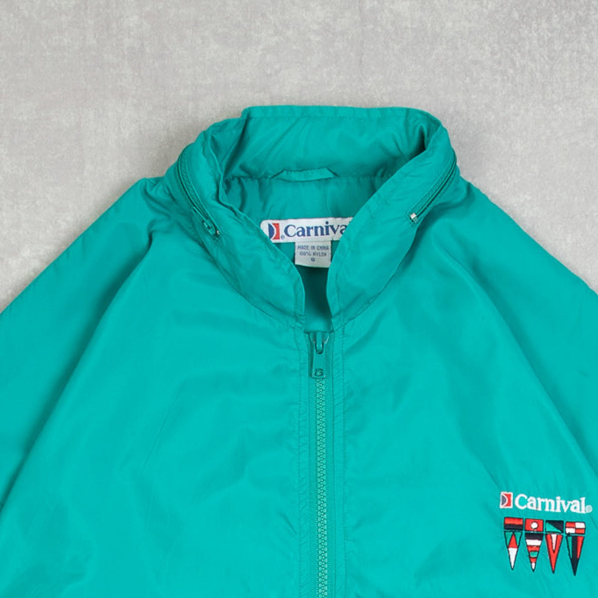 MEN'S VINTAGE 1990S CARNIVAL LIGHTWEIGHT WINDBREAKER JACKET - SMALL