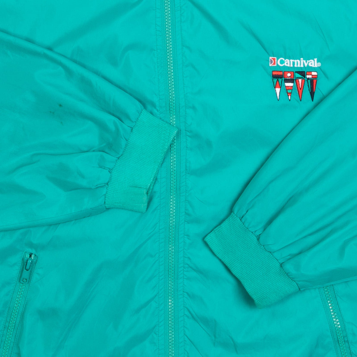 MEN'S VINTAGE 1990S CARNIVAL LIGHTWEIGHT WINDBREAKER JACKET - SMALL