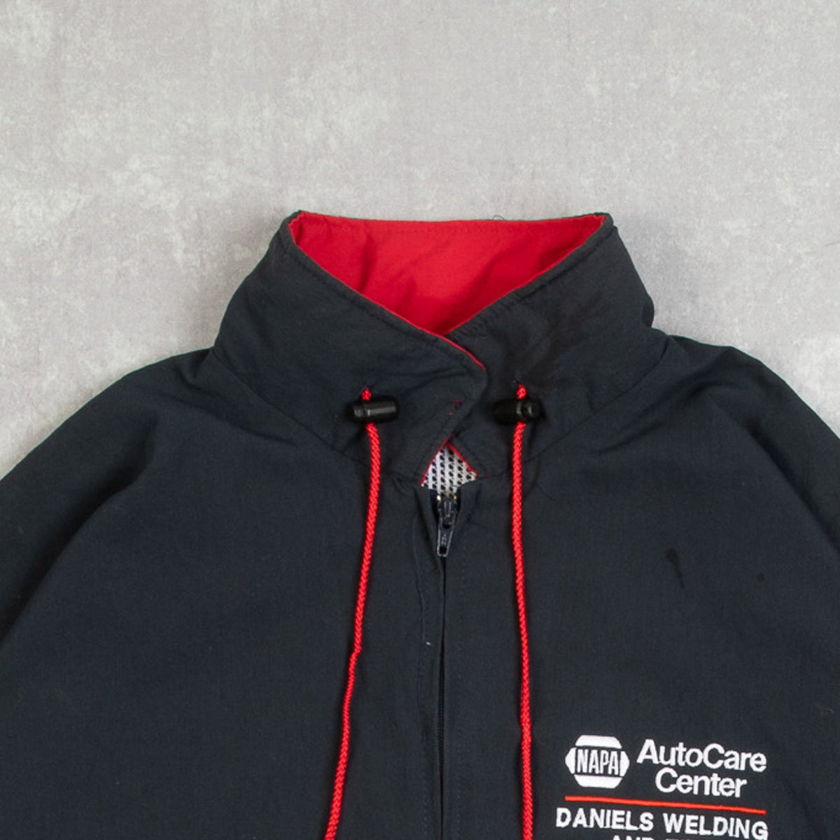MEN'S VINTAGE 1990S AUTOCARE FULL ZIP WINDBREAKER BOMBER JACKET - X-LARGE