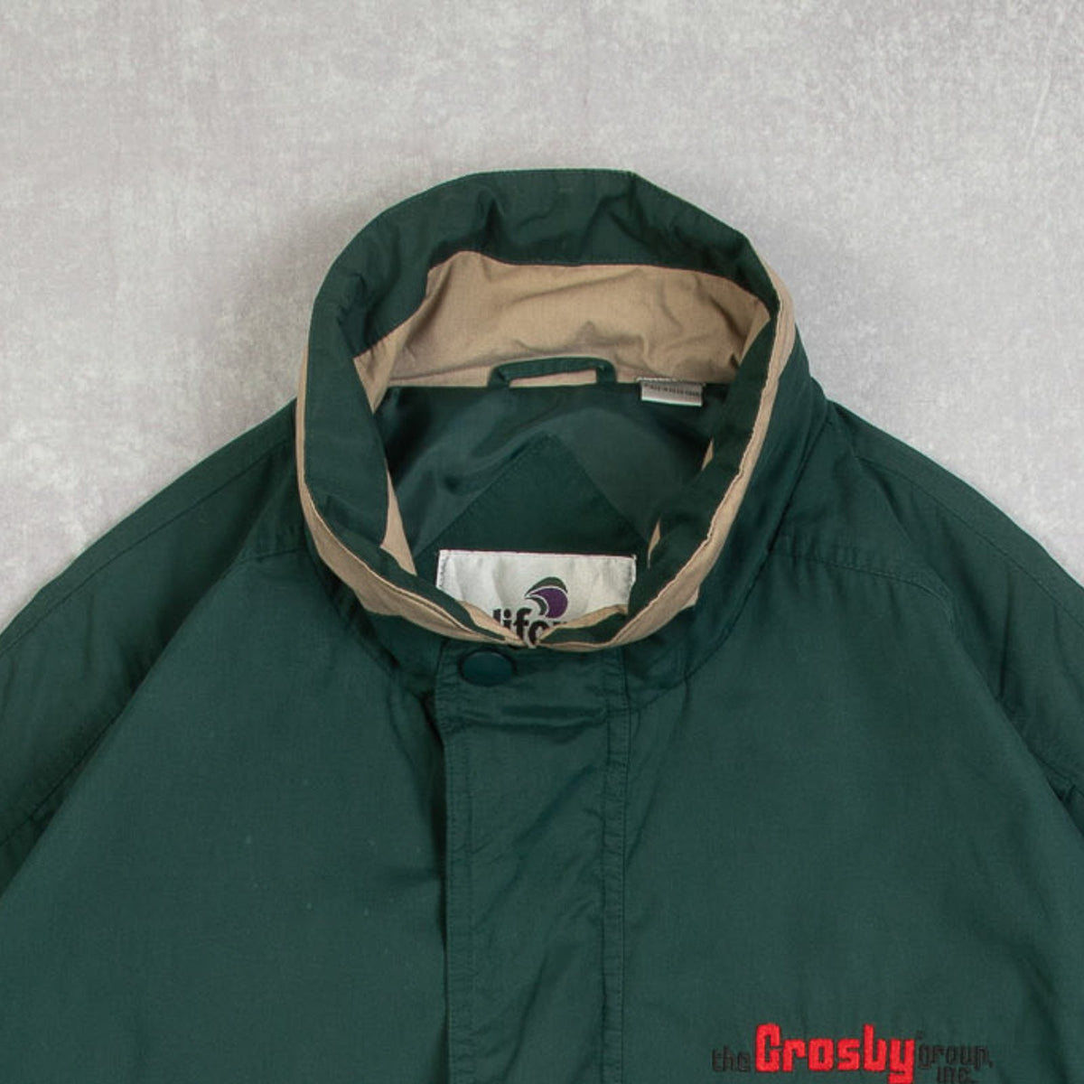 MEN'S VINTAGE 1990S CROSBY GROUP UTILITY WINDBREAKER JACKET - LARGE