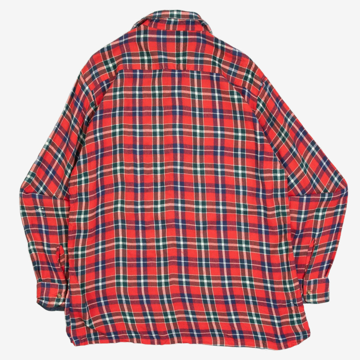 MEN'S VINTAGE 1990S WOOL STYLE CHECKED SHIRT - LARGE