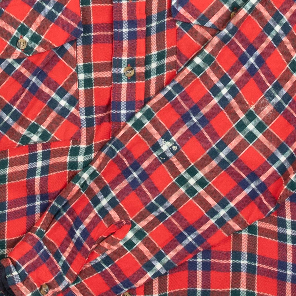 MEN'S VINTAGE 1990S WOOL STYLE CHECKED SHIRT - LARGE
