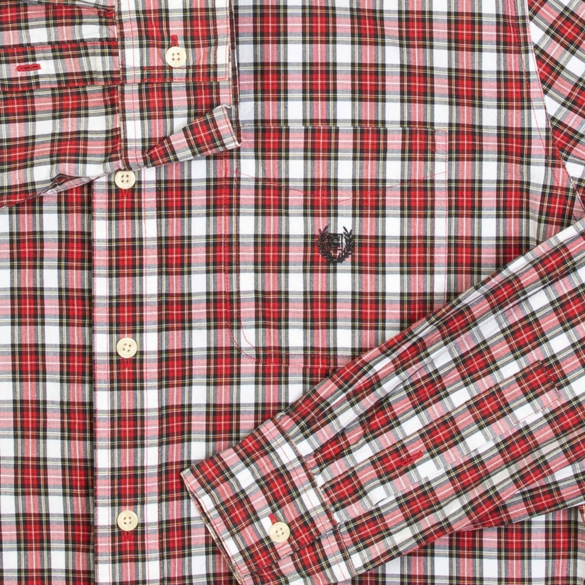 MEN'S VINTAGE 1990S CHAPS CHECKED SHIRT - MEDIUM
