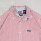 MEN'S VINTAGE 1990S CHAPS STRIPED SHIRT - LARGE