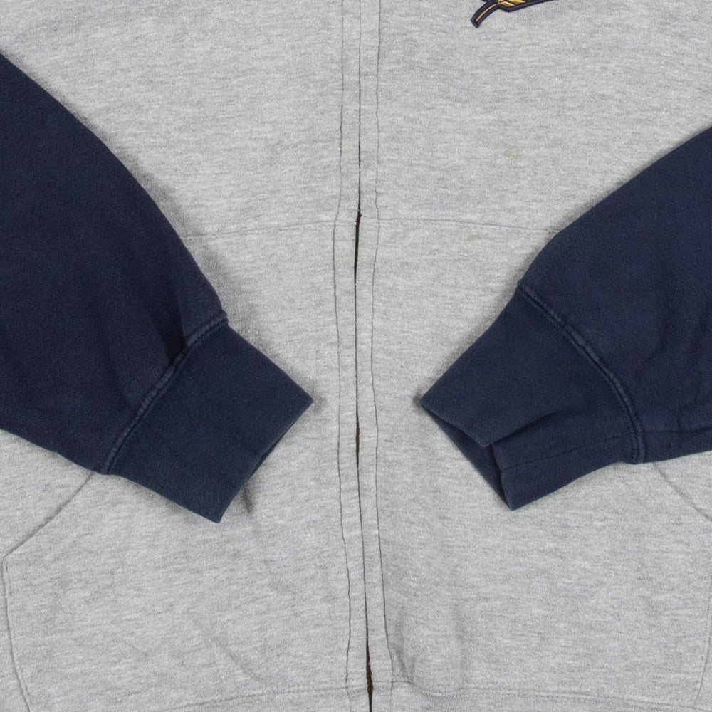 MEN'S VINTAGE M FULL ZIP HOODED SWEATSHIRT - LARGE