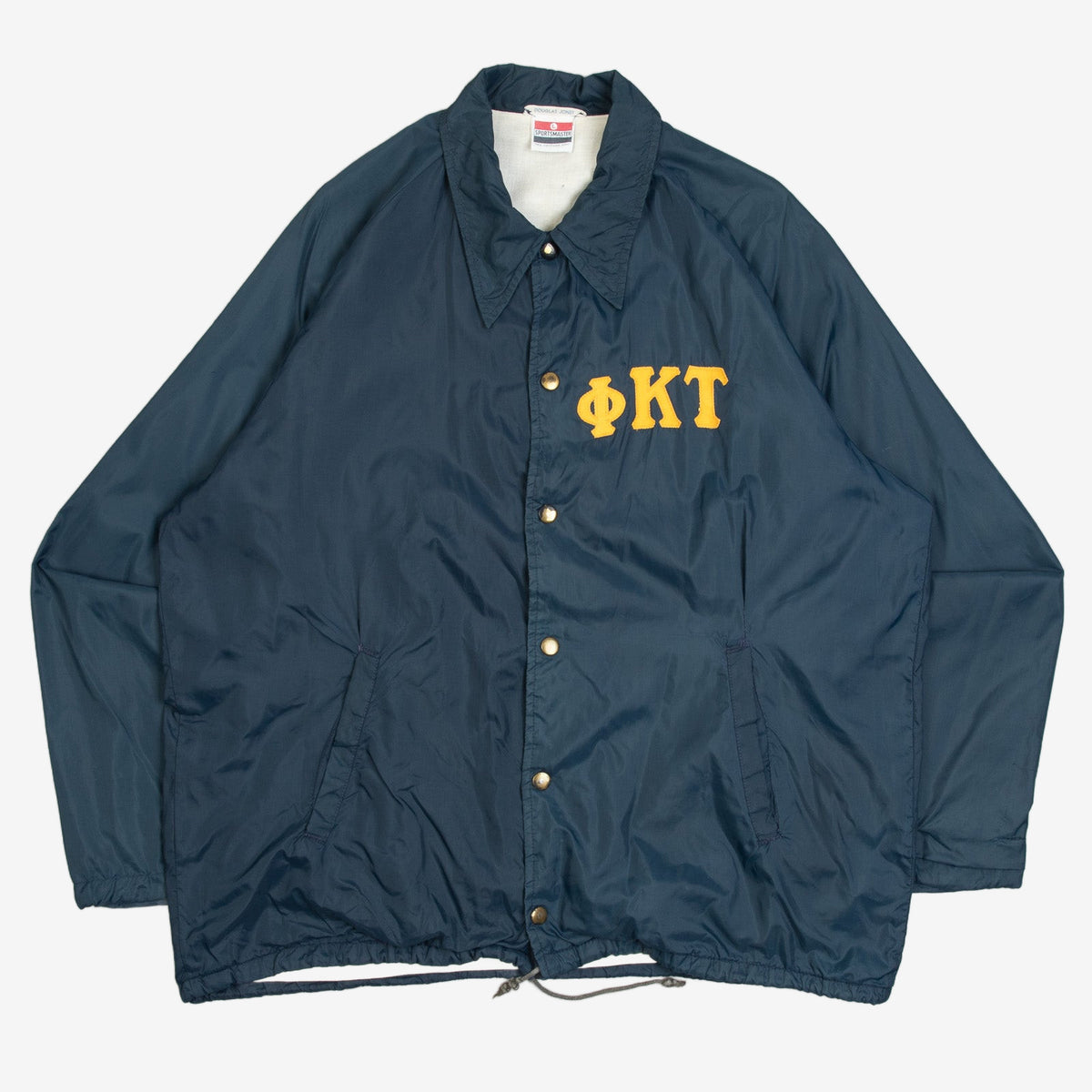 MEN'S VINTAGE 1980S PHI KAPPA TAU COACH JACKET - LARGE