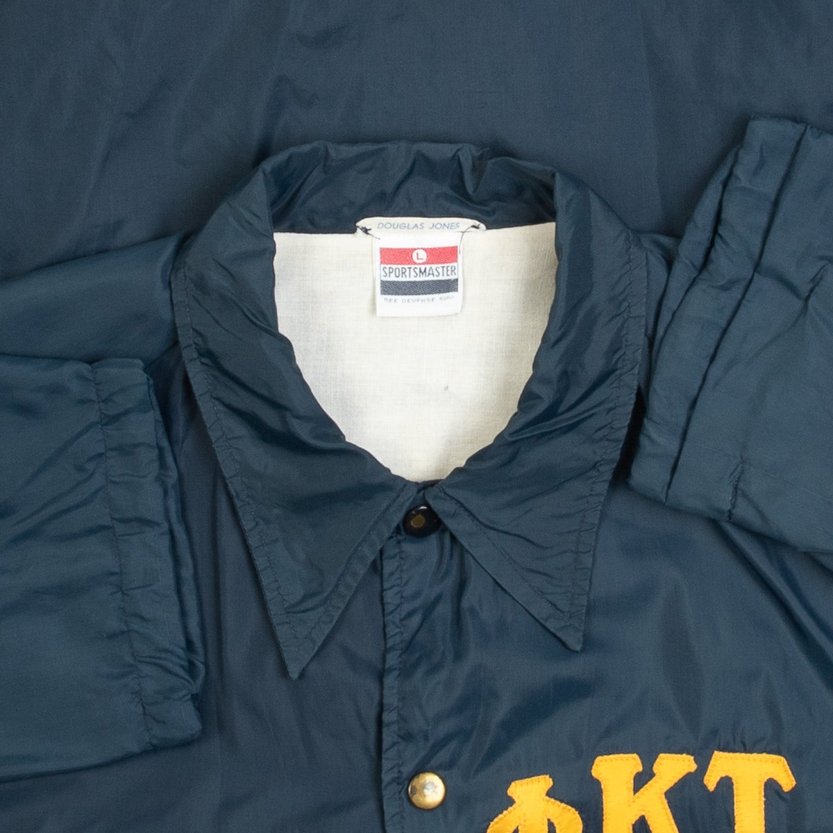MEN'S VINTAGE 1980S PHI KAPPA TAU COACH JACKET - LARGE