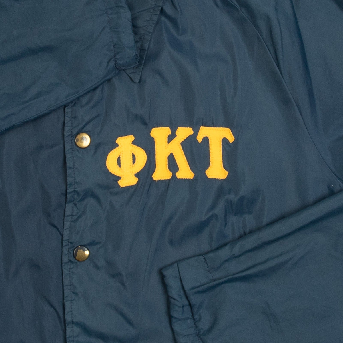 MEN'S VINTAGE 1980S PHI KAPPA TAU COACH JACKET - LARGE