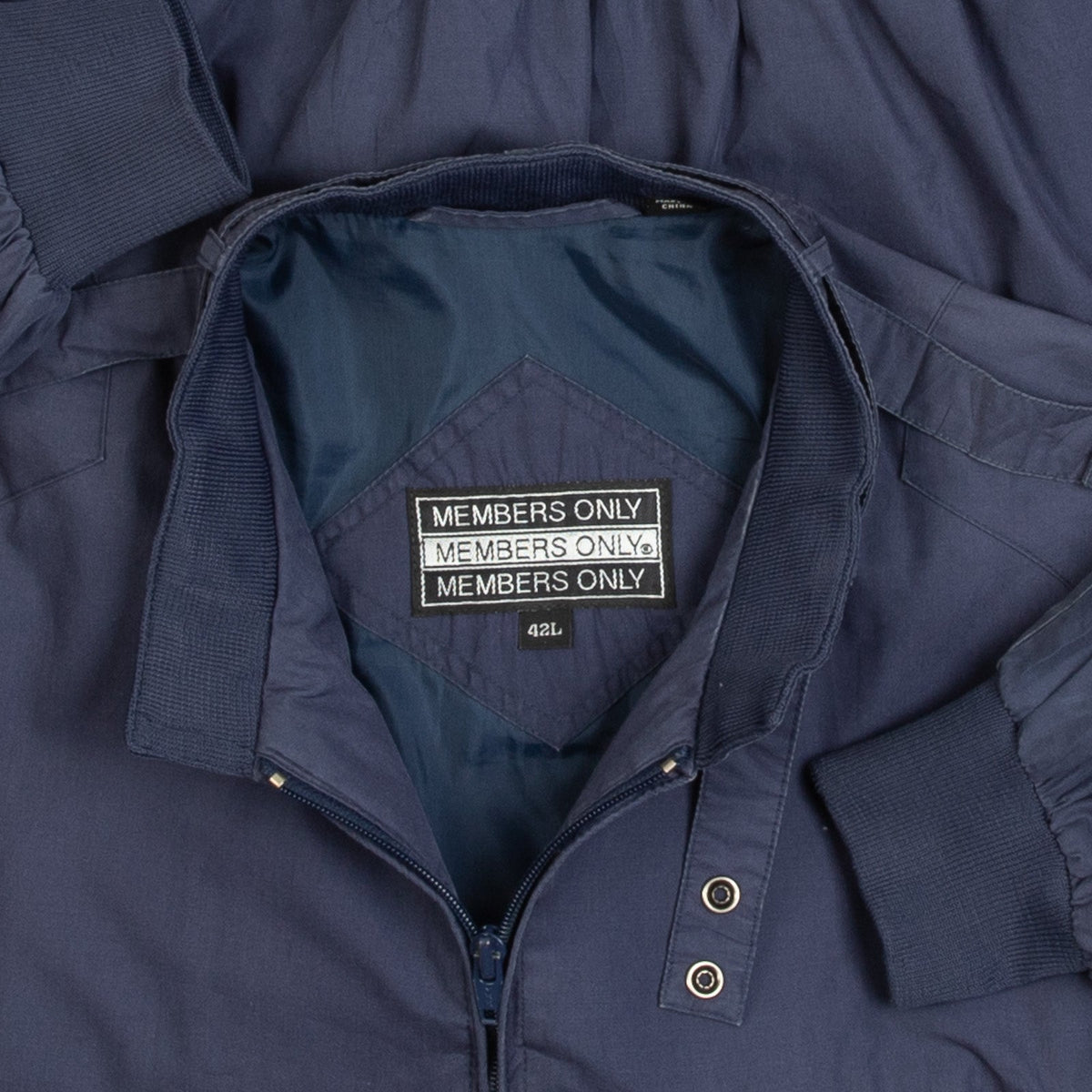 MEN'S VINTAGE 1990S MEMBERS ONLY UTILITY BOMBER JACKET - LARGE
