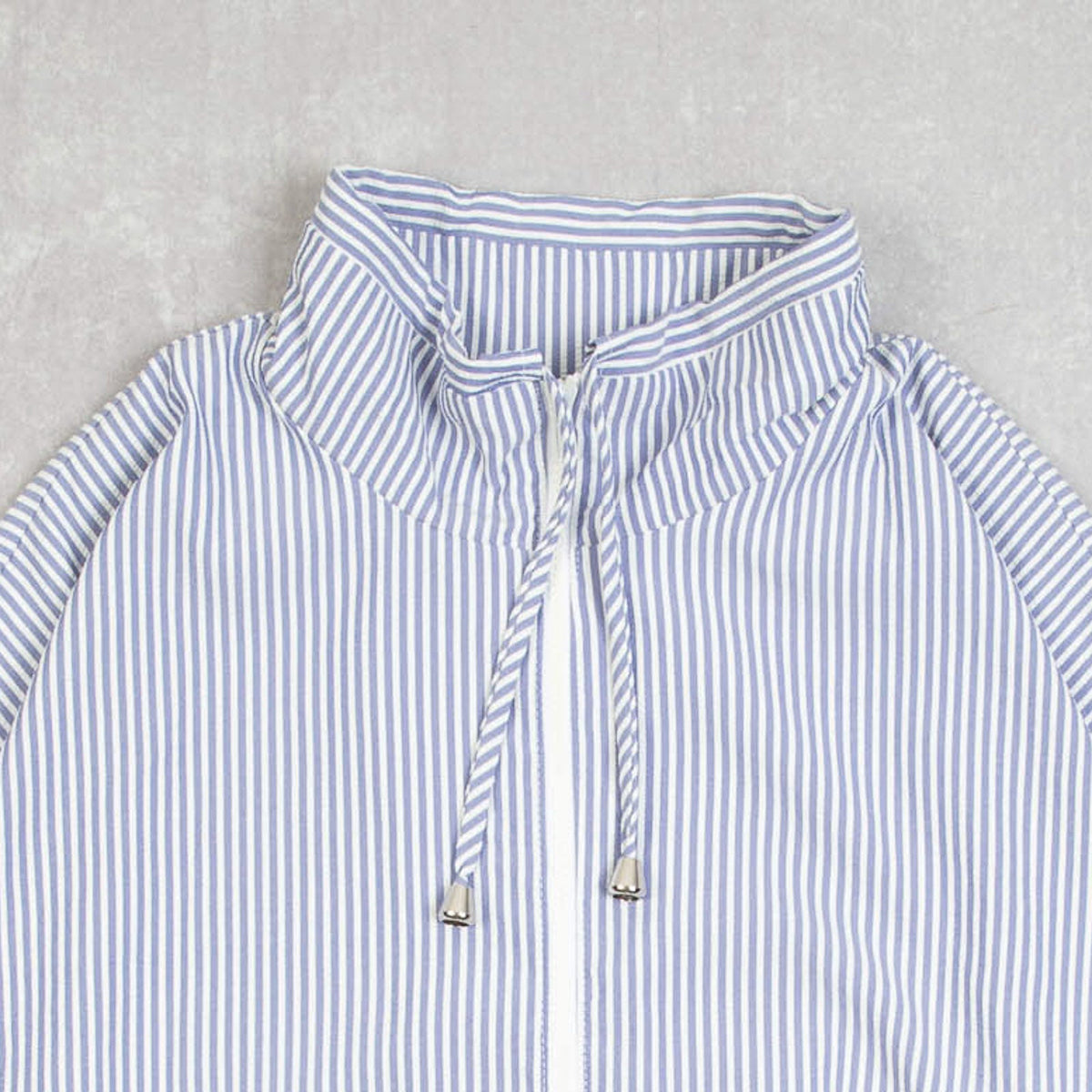 MEN'S VINTAGE 1980S STRIPED BOXY BOMBER JACKET - SMALL