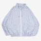 MEN'S VINTAGE 1980S STRIPED BOXY BOMBER JACKET - SMALL