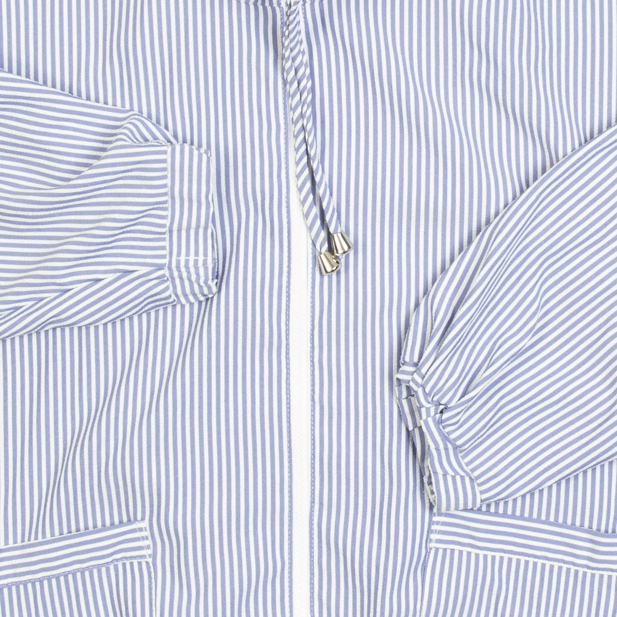 MEN'S VINTAGE 1980S STRIPED BOXY BOMBER JACKET - SMALL