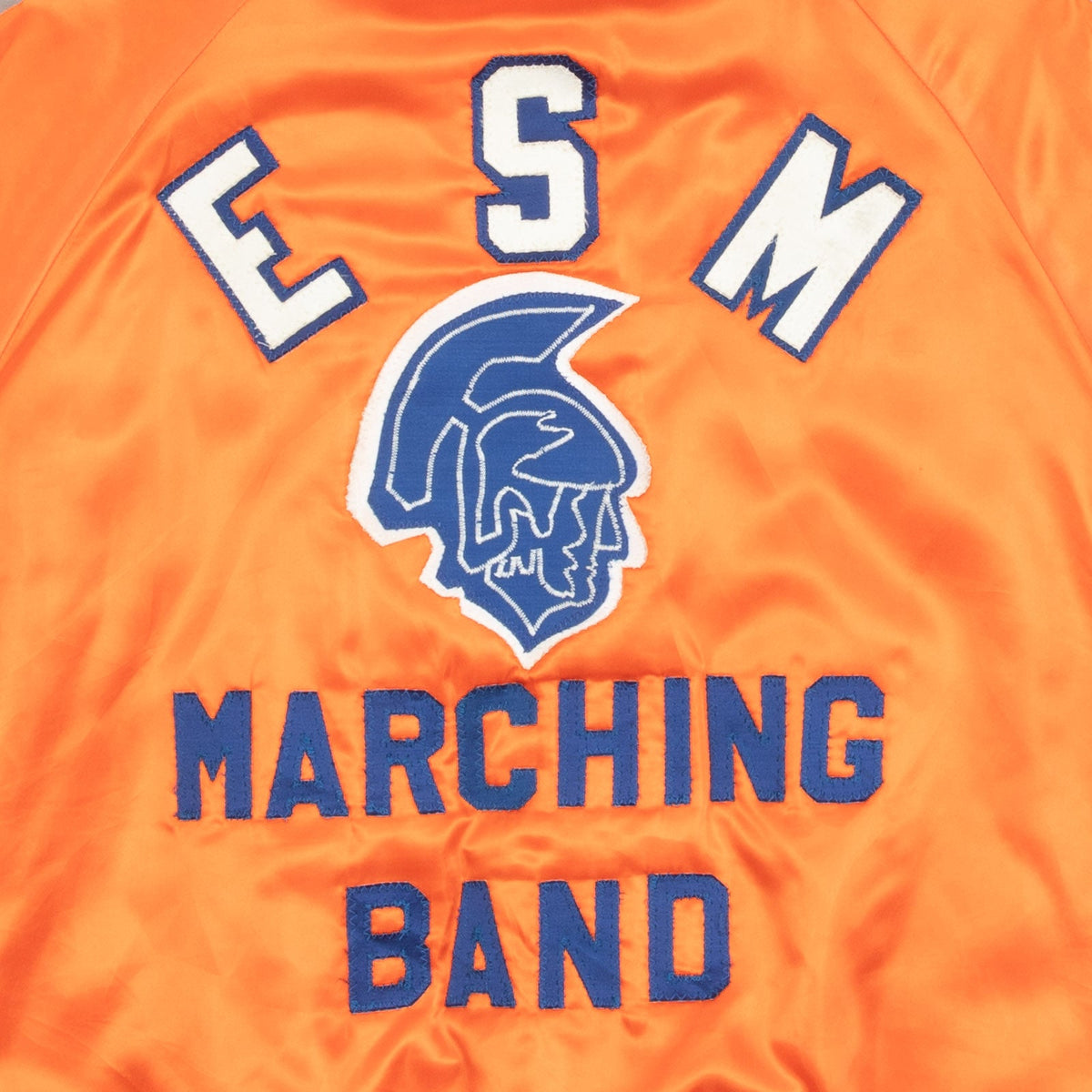 WOMEN'S VINTAGE 1980S ESM MARCHING BAND VARSITY BOMBER JACKET - LARGE