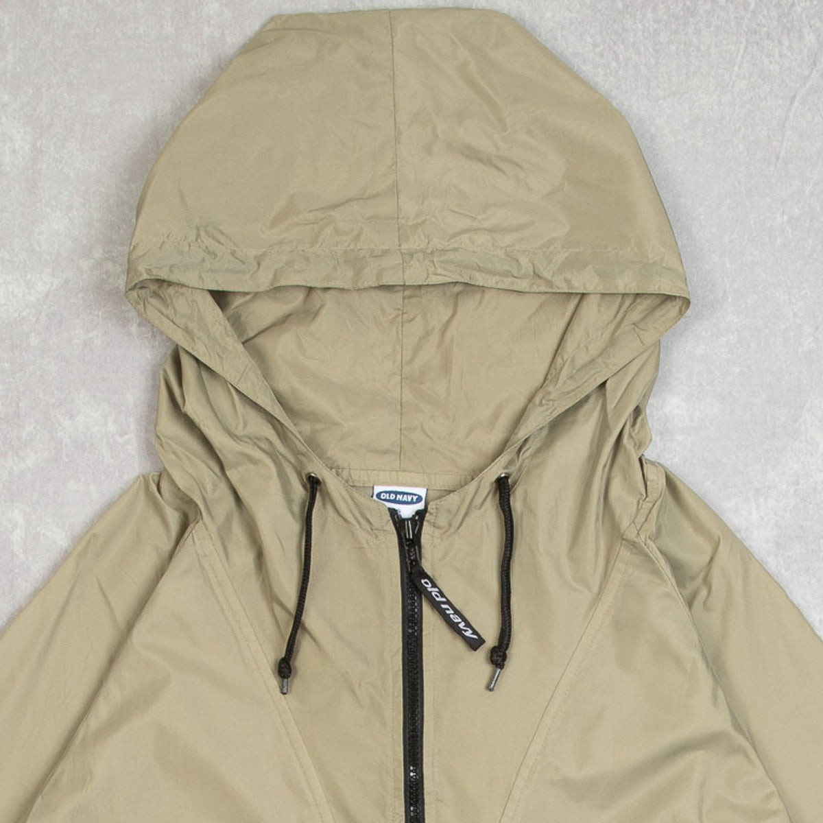 MEN'S VINTAGE HOODED QUARTERZIP WINDBREAKER JACKET - SMALL