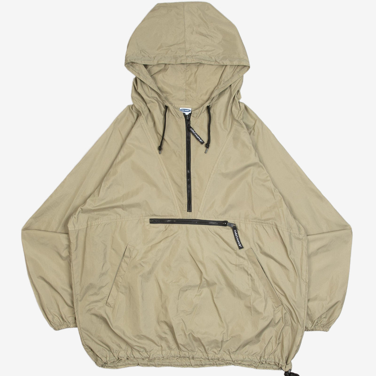 MEN'S VINTAGE HOODED QUARTERZIP WINDBREAKER JACKET - SMALL