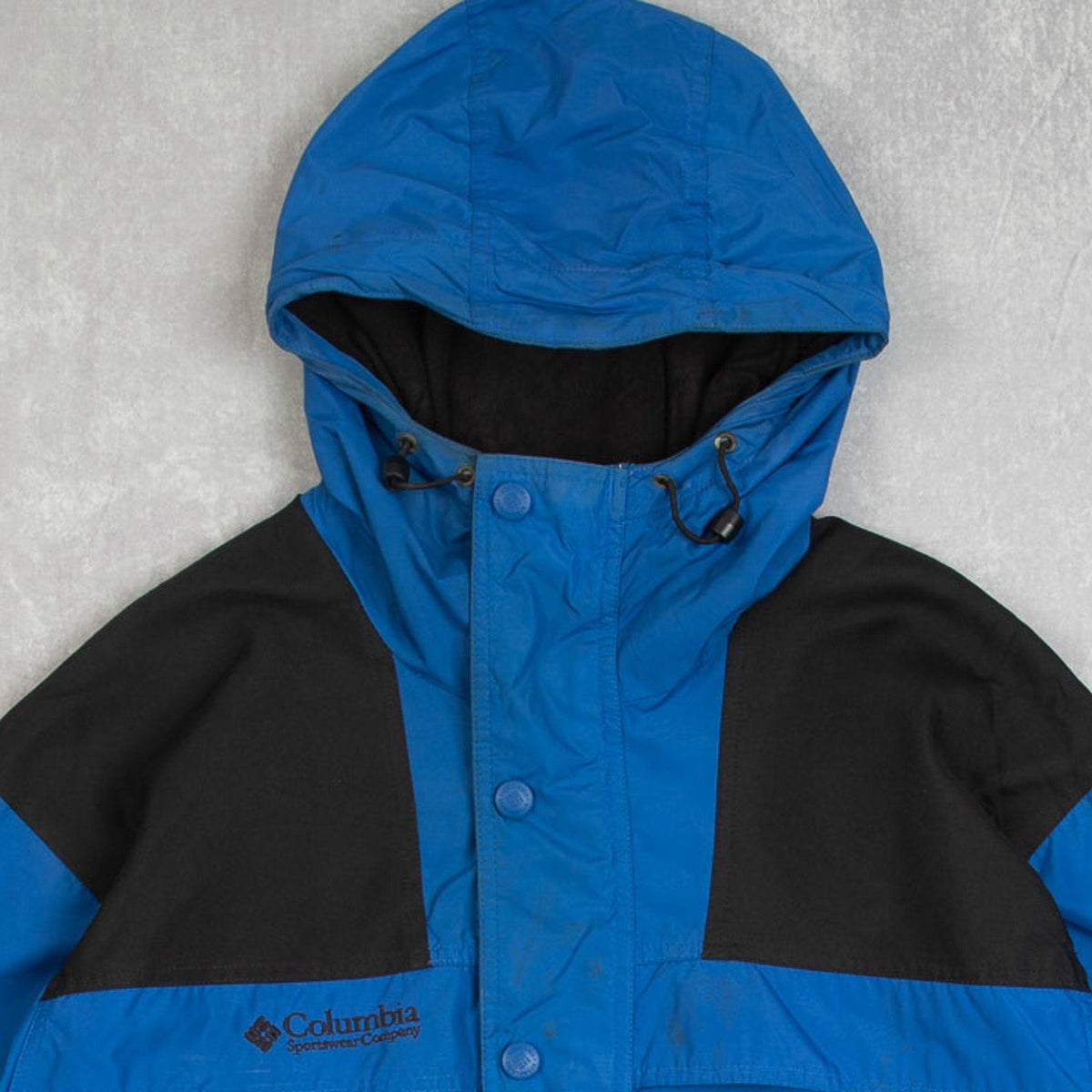 MEN'S VINTAGE 1990S COLUMBIA FULL ZIP HOODED JACKET - MEDIUM