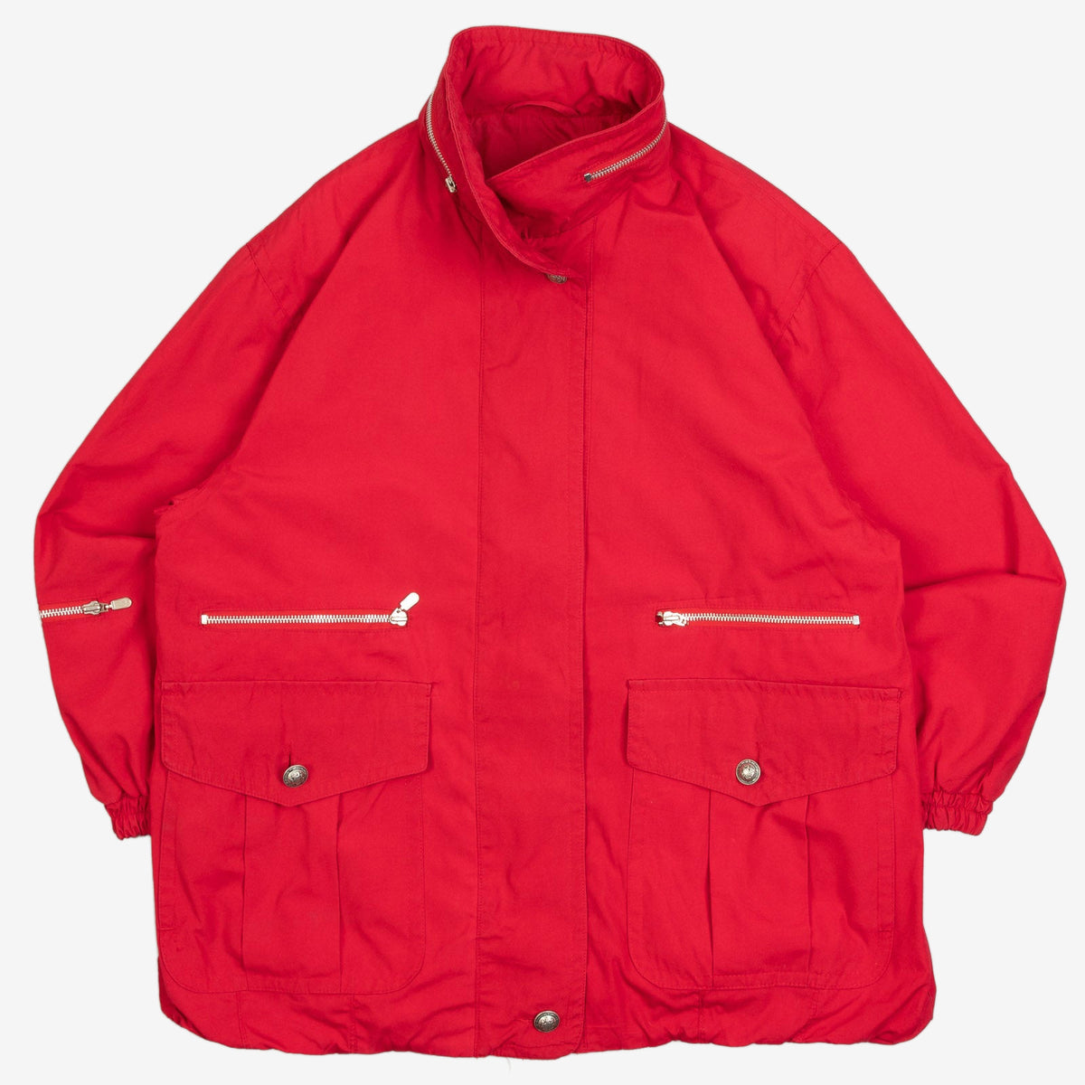 MEN'S VINTAGE 1990S HOODED UTILITY BOMBER JACKET - MEDIUM