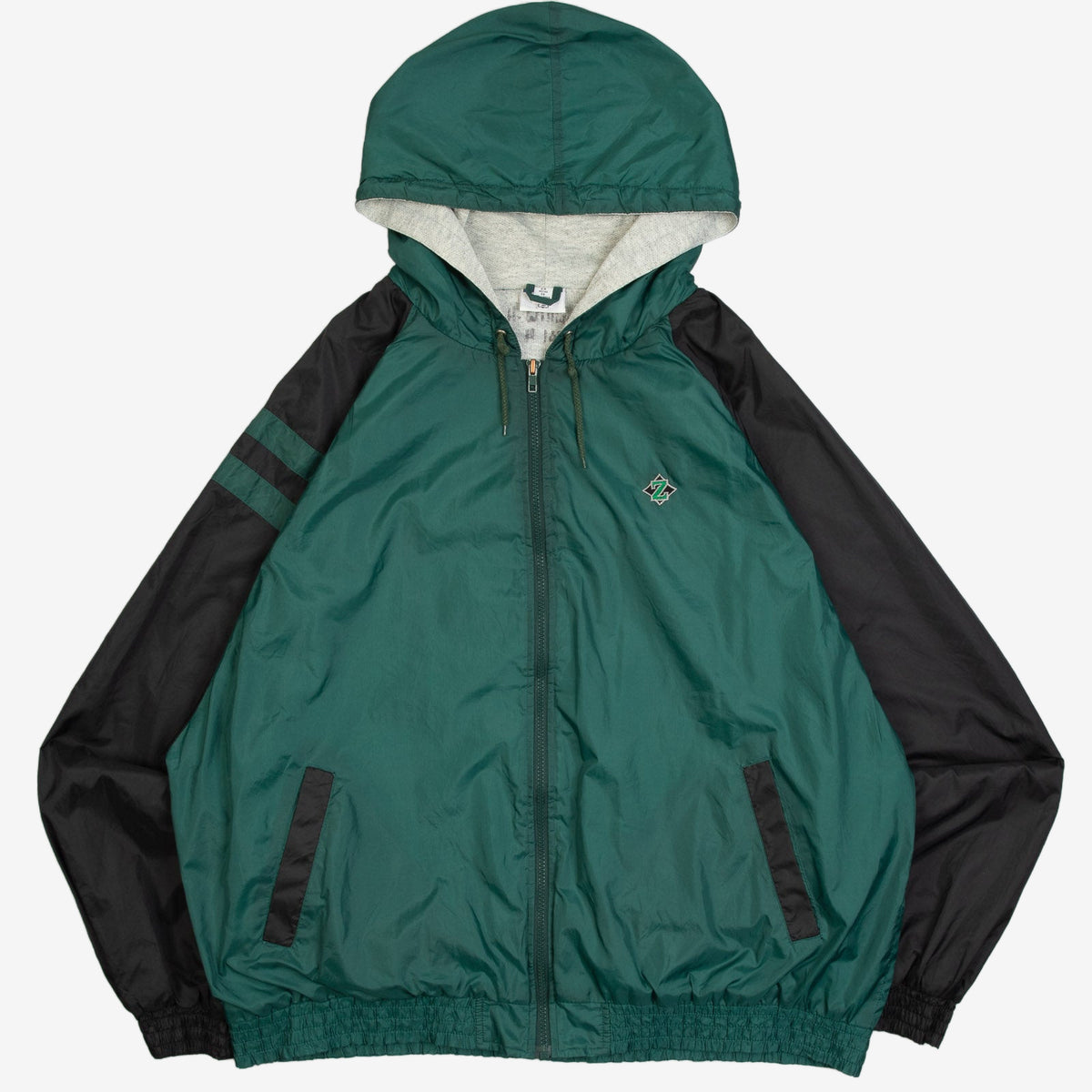 MEN'S VINTAGE 1990S FULL ZIP HOODED JACKET - X-LARGE