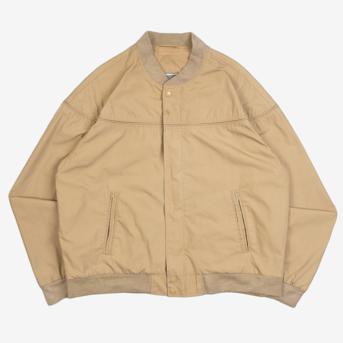 MEN'S VINTAGE 1980S FULL ZIP BOMBER JACKET - LARGE