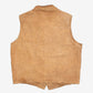 MEN'S VINTAGE 1990S SUEDE LEATHER VEST JACKET - LARGE