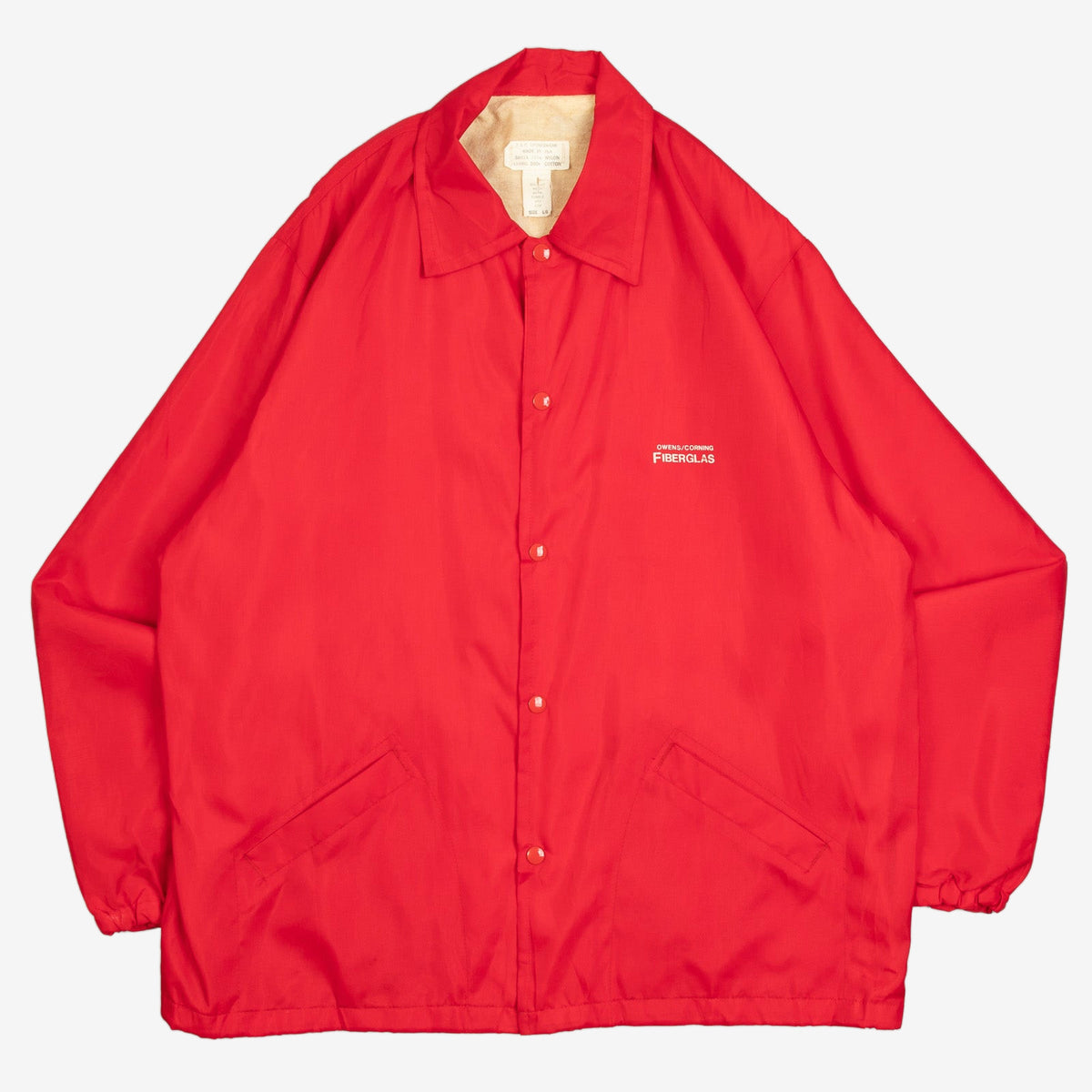 MEN'S VINTAGE 1980S FIBERGLAS COACH JACKET - LARGE