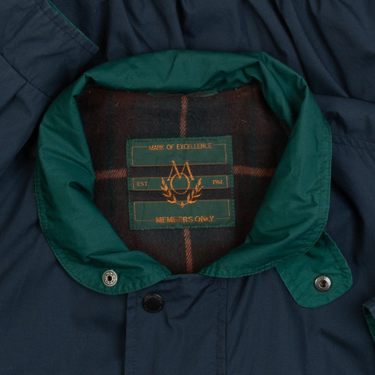 MEN'S VINTAGE 1990S MEMBERS ONLY HARRINGTON BOMBER JACKET - X-LARGE