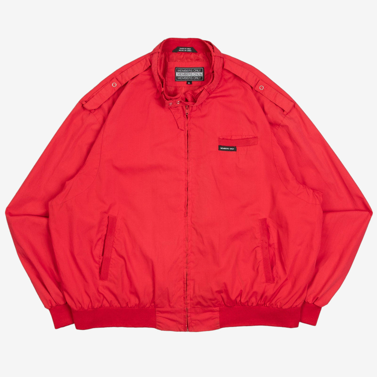 MEN'S VINTAGE 1990S MEMBERS ONLY UTILITY BOMBER JACKET - X-LARGE
