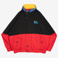 MEN'S VINTAGE 1990S HOODED BENDIX COLOUR BLOCK BOMBER JACKET - X-LARGE