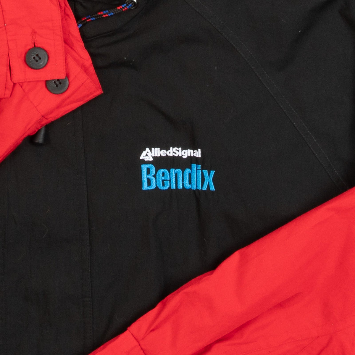 MEN'S VINTAGE 1990S HOODED BENDIX COLOUR BLOCK BOMBER JACKET - X-LARGE