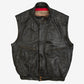 MEN'S VINTAGE 1990S LEATHER VEST JACKET - MEDIUM