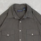 MEN'S VINTAGE 1990S CHECKED WESTERN SHIRT - LARGE