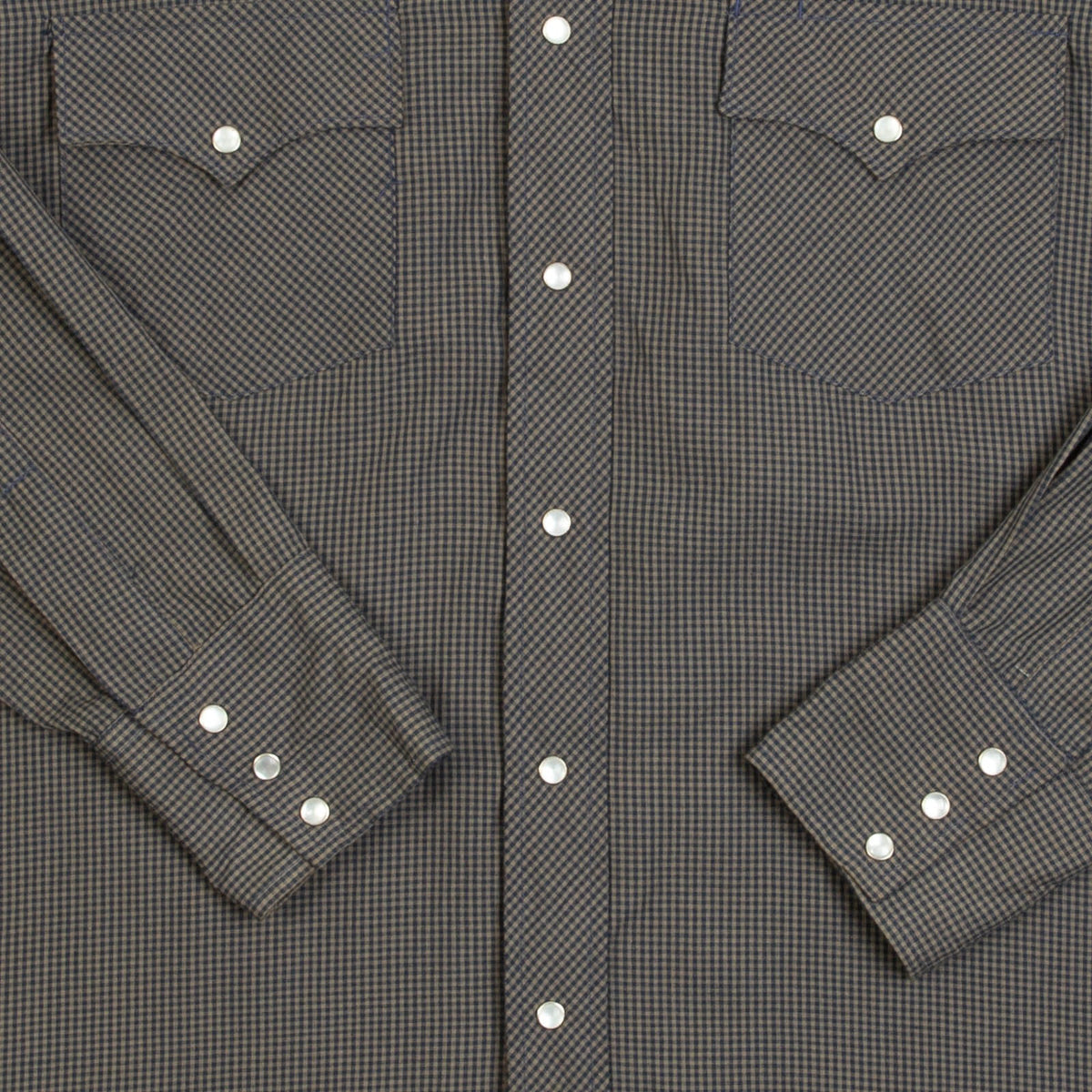 MEN'S VINTAGE 1990S CHECKED WESTERN SHIRT - LARGE