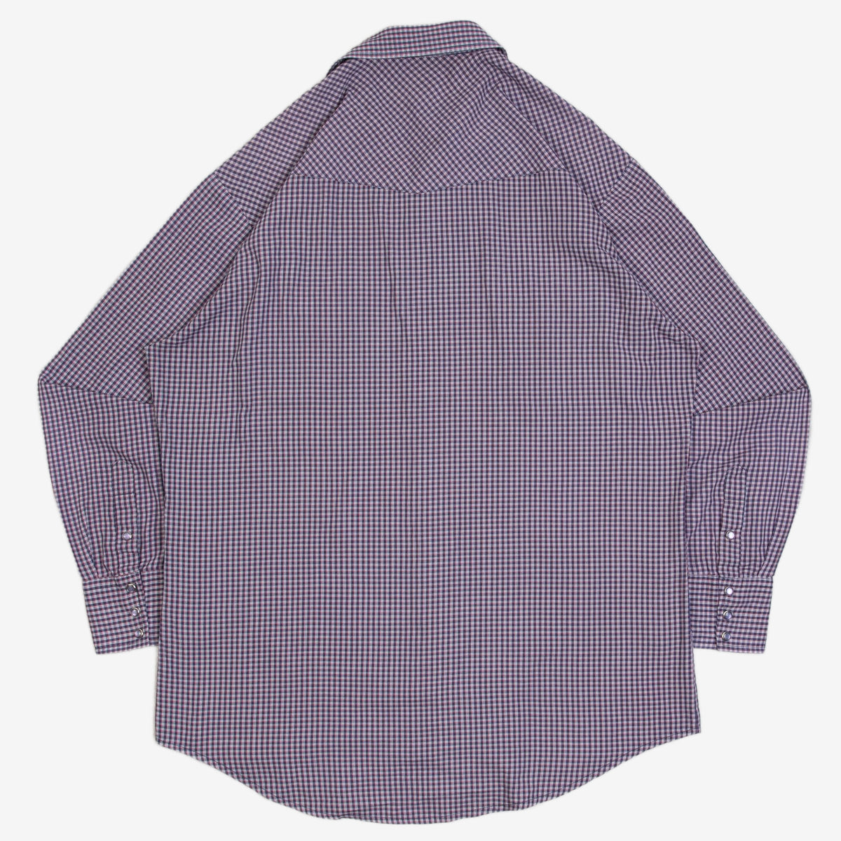 MEN'S VINTAGE 1990S CHECKED WESTERN SHIRT - X-LARGE
