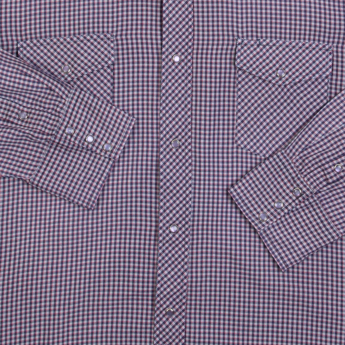 MEN'S VINTAGE 1990S CHECKED WESTERN SHIRT - X-LARGE