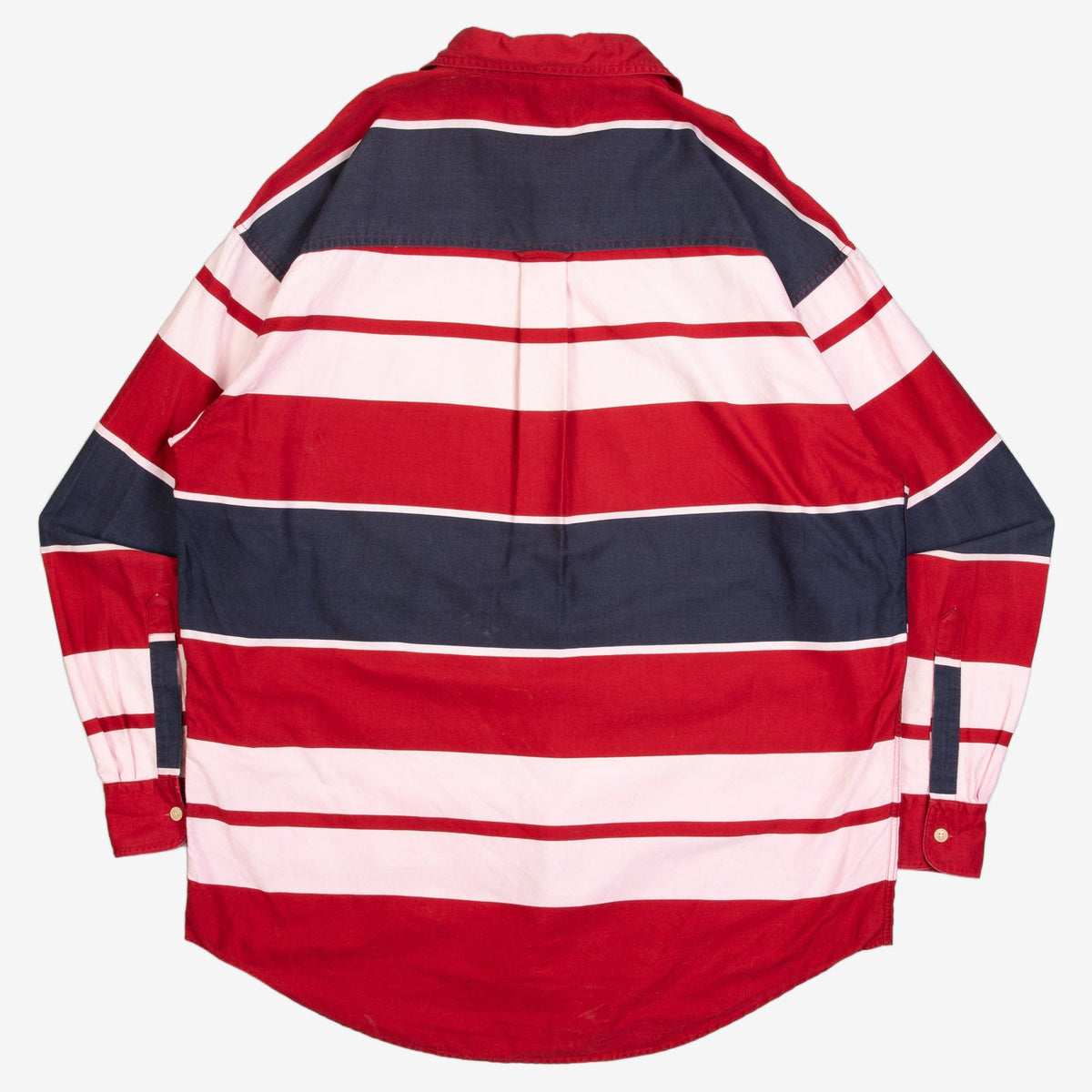 MEN'S VINTAGE 1990S CHAPS STRIPED SHIRT - LARGE