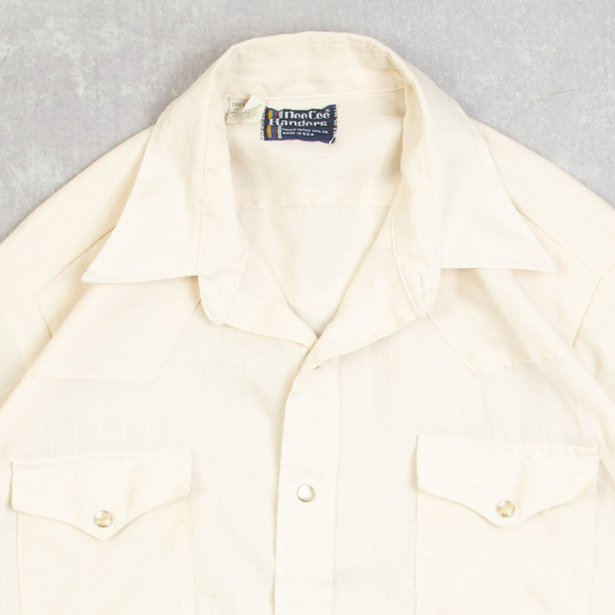 MEN'S VINTAGE 1980S WESTERN SHORT SLEEVE SHIRT - LARGE