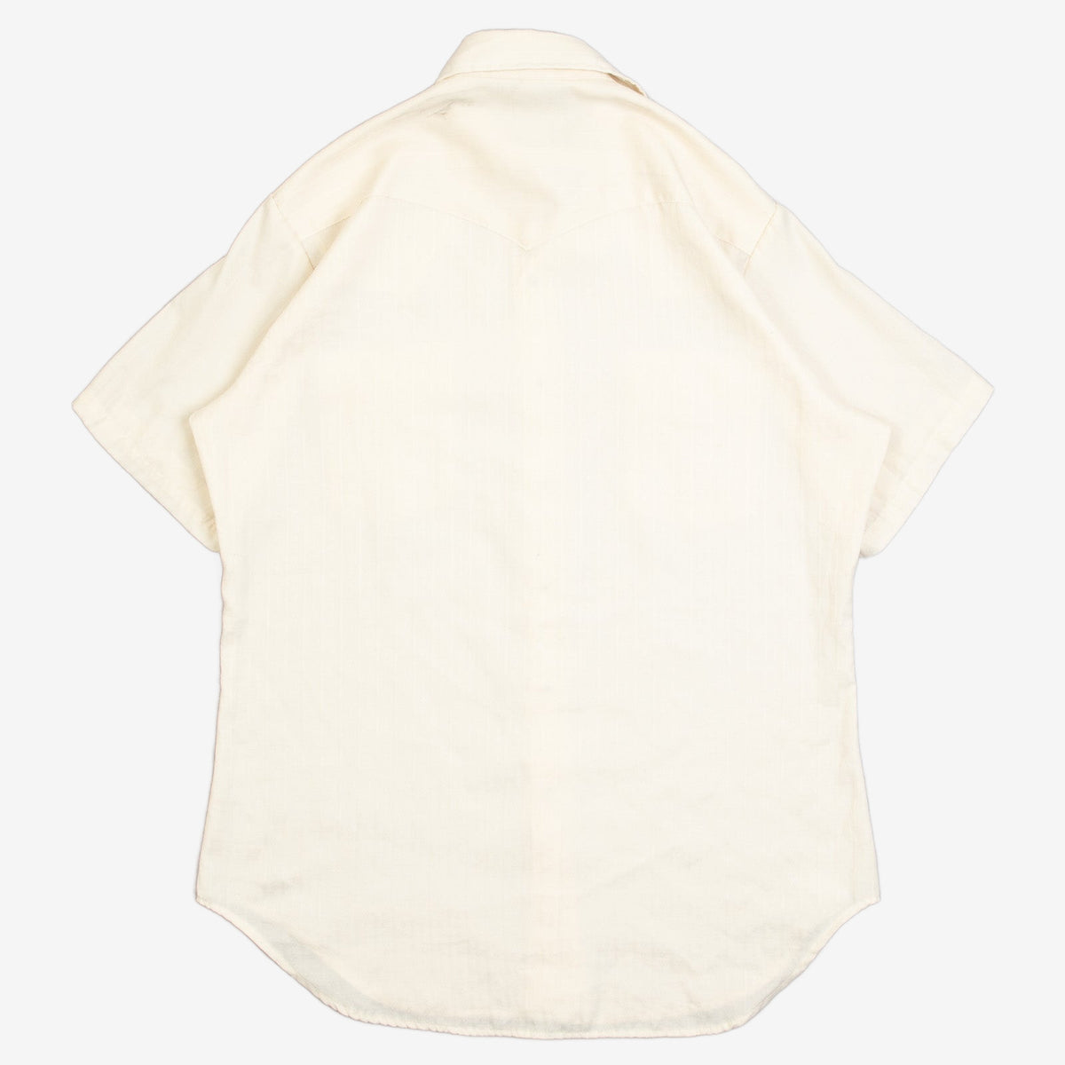 MEN'S VINTAGE 1980S WESTERN SHORT SLEEVE SHIRT - LARGE