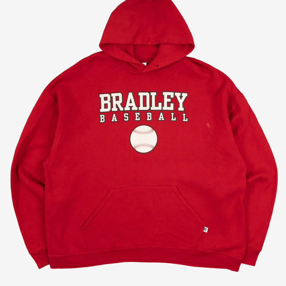 MEN'S VINTAGE RUSSELL ATHLETIC BRADLEYS BASEBALL HOODED SWEATSHIRT - XX-LARGE