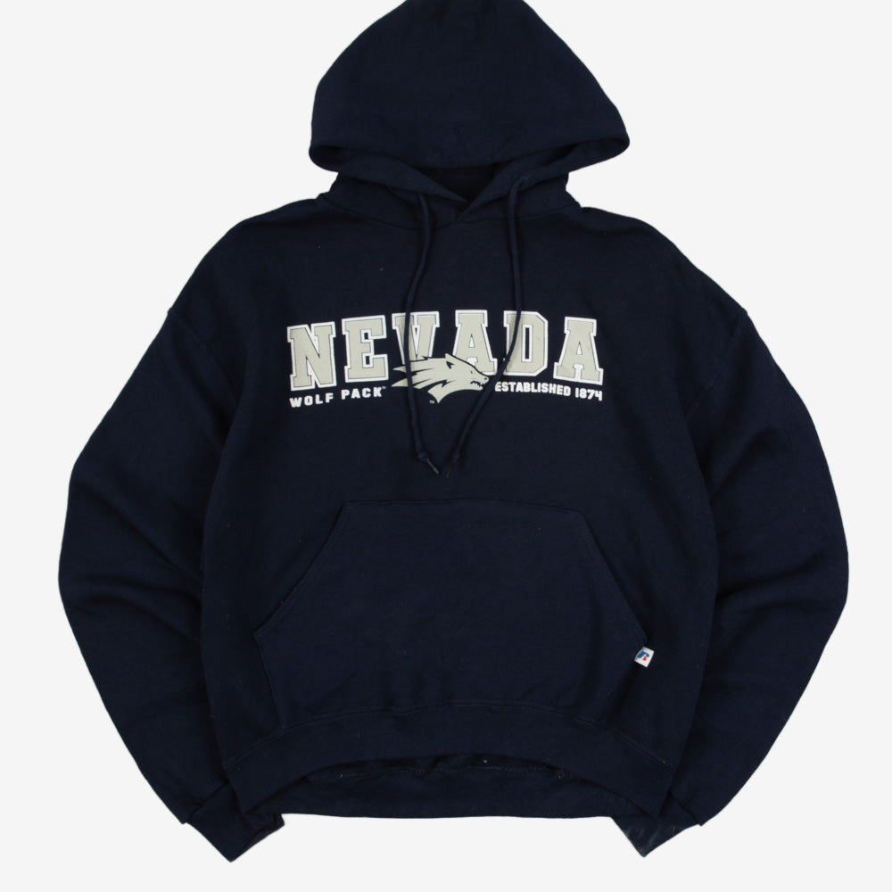 WOMEN'S VINTAGE RUSSELL ATHLETIC NEVADA WOLF PACK HOODED SWEATSHIRT - LARGE