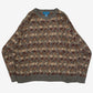 MEN'S VINTAGE 1990S STRUCTURED PATTERNED KNITTED JUMPER - X-LARGE
