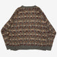 MEN'S VINTAGE 1990S STRUCTURED PATTERNED KNITTED JUMPER - X-LARGE
