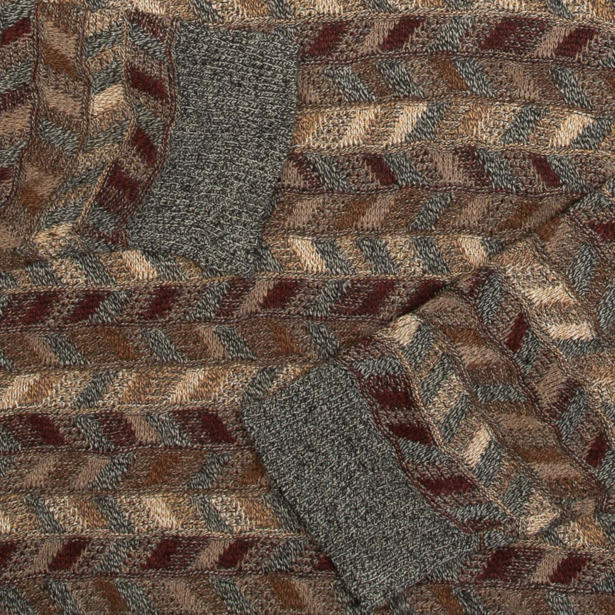 MEN'S VINTAGE 1990S STRUCTURED PATTERNED KNITTED JUMPER - X-LARGE
