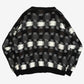 MEN'S VINTAGE 1980S PATTERNED KNITTED CARDIGAN - LARGE