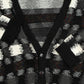 MEN'S VINTAGE 1980S PATTERNED KNITTED CARDIGAN - LARGE