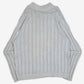 MEN'S VINTAGE CHAPS RIBBED STRUCTURED QUARTER ZIP KNITTED JUMPER - LARGE